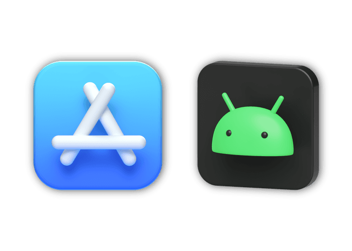 Apple and Android logos