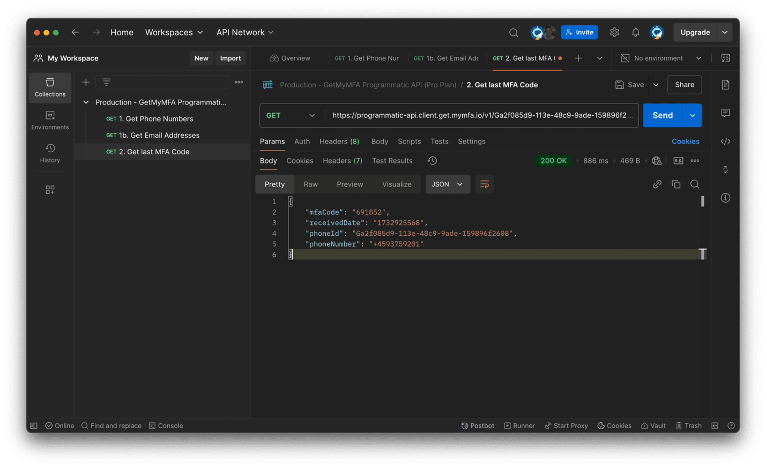 MFA API interface illustration
